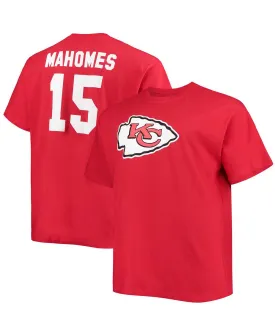 Men's big and tall patrick mahomes red kansas city chiefs jersey with player name and number Fanatics red