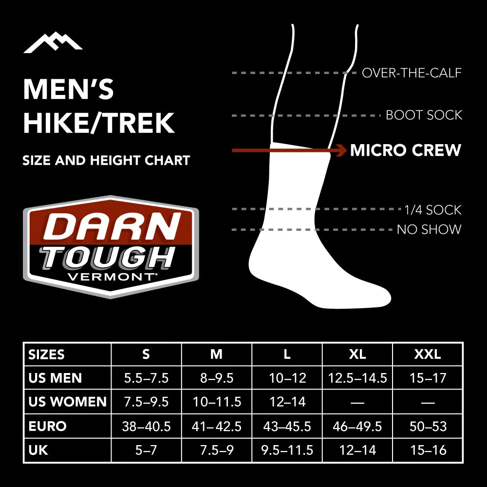 Men's Captain Stripe Micro Crew Lightweight Hiking Sock