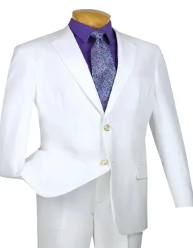 Mens Classic Fit Poplin Club Sport Coat White Blazer