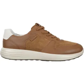 Men's Ecco Soft 7 Runner Camel Suede/Leather