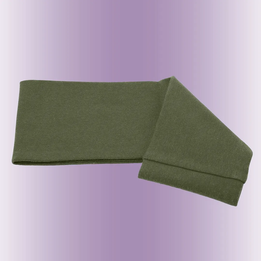 Men's Headbands Cotton Jersey 3" Wide Sports Fitness Yoga Made in the USA Olive