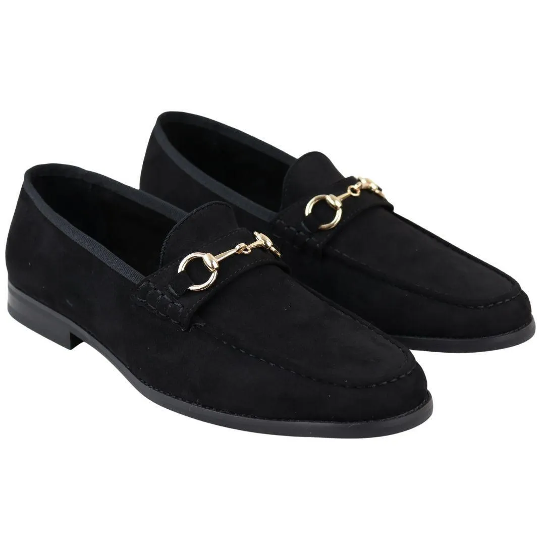 Men's Moccasin Loafers Shoes Leather Lined Slip On Suede Formal Shoe