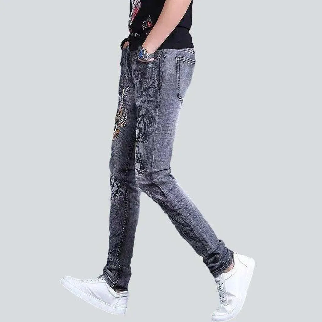 Men's painted jeans