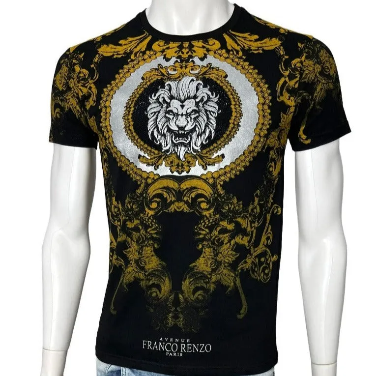 Men's Short Sleeves Graphic Tees Gold Stone Slim-Fit