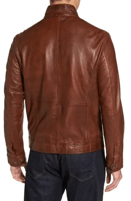 Mens Tan Brown Leather Jacket