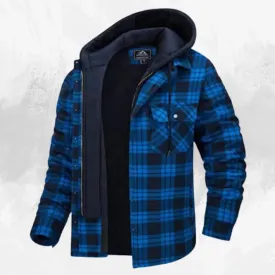 Men's Thick Padded Plaid Jacket