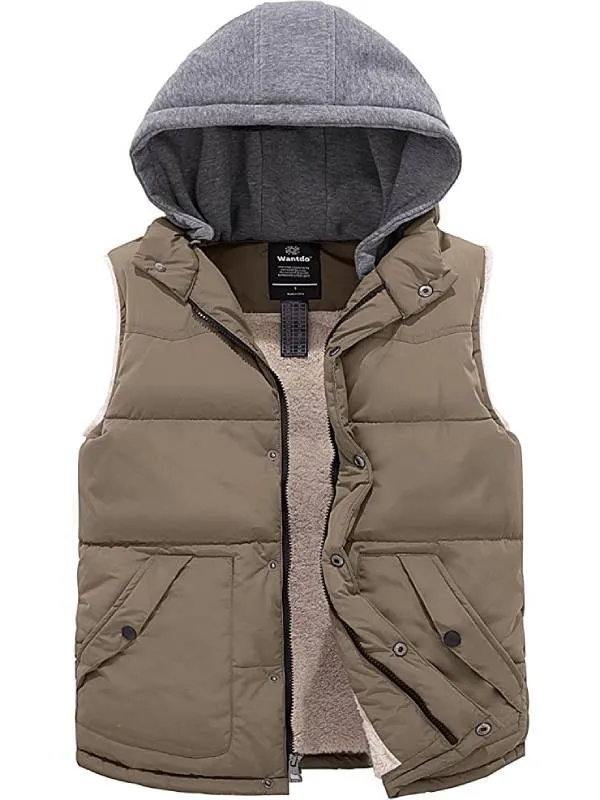 Men's Winter Puffer Vest Quilted Padded Winter Sleeveless Jacket