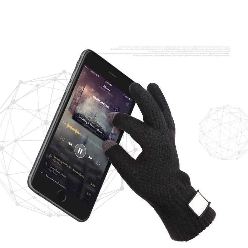 Men's Winter Touch Screen Knitted Gloves