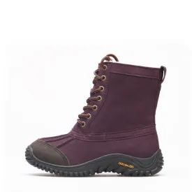 Mid Leather Sheepskin Boot - Purple