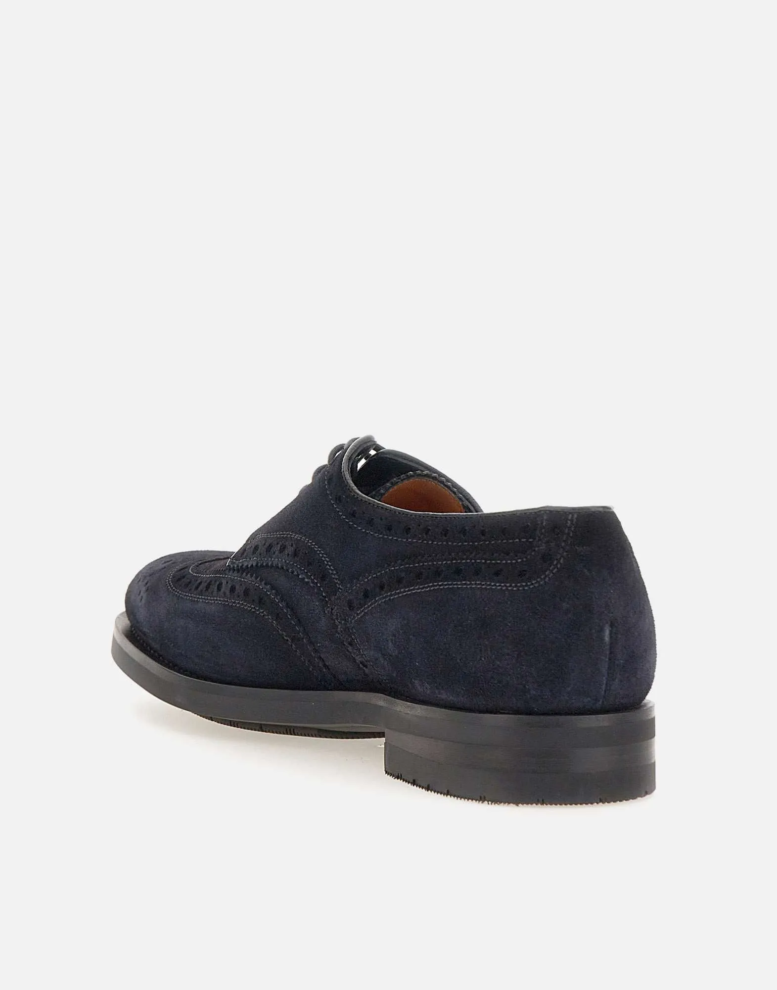 Midnight Blue Suede Lace-Up Oxfords