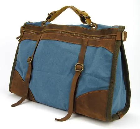 Military Canvas / Leather Overnight Duffle bag