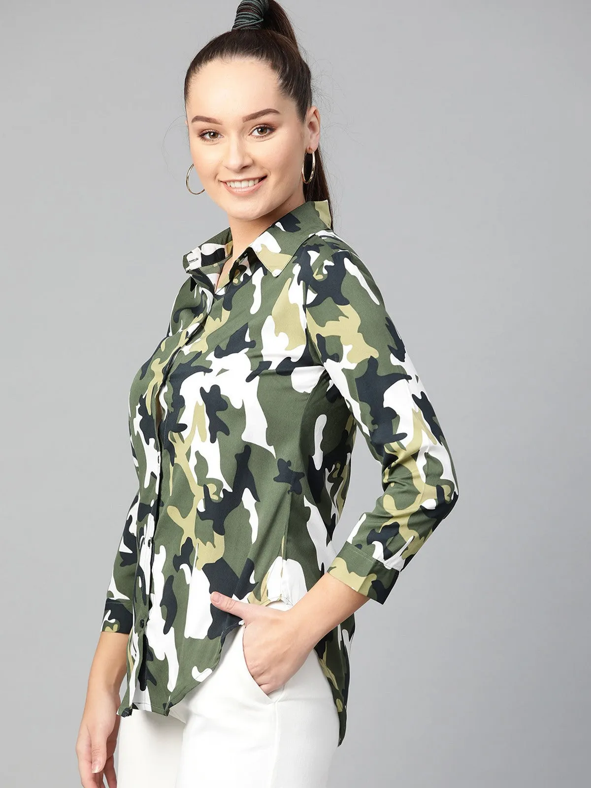 Military Shirt Top