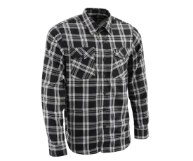 Milwaukee Plaid White/Black Flannel Shirt