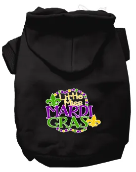 Miss Mardi Gras Screen Print Mardi Gras Dog Hoodie Black M