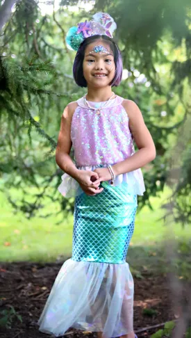 Misty Mermaid Dress Pink/Blue