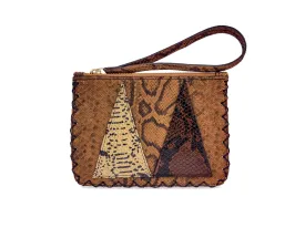 MIXED BROWN VIVIAN FLAT POUCH