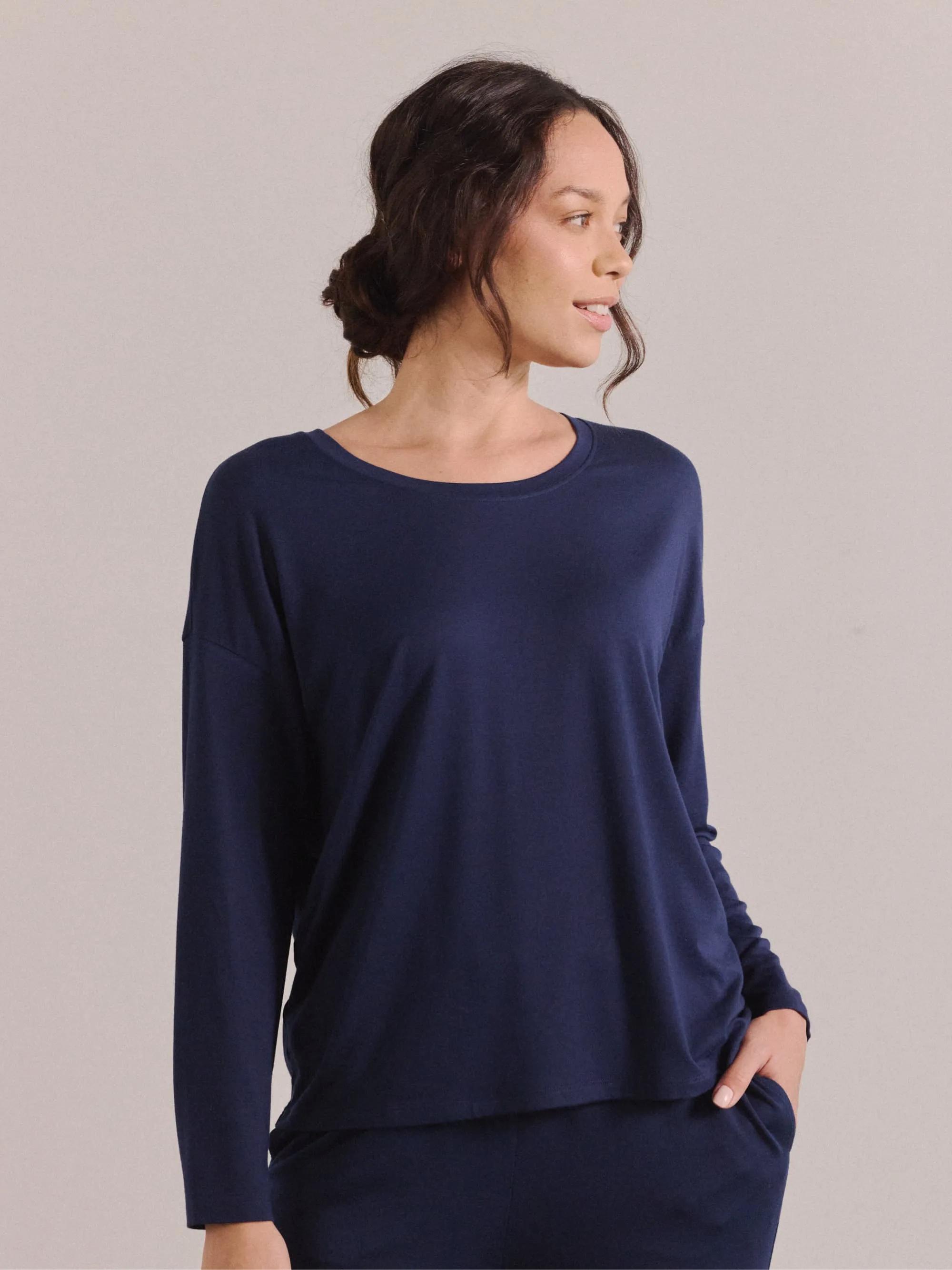 Modal Pajama Long Sleeve Tee