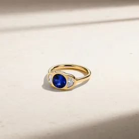 Modern Icon Sapphire and Diamond Ring