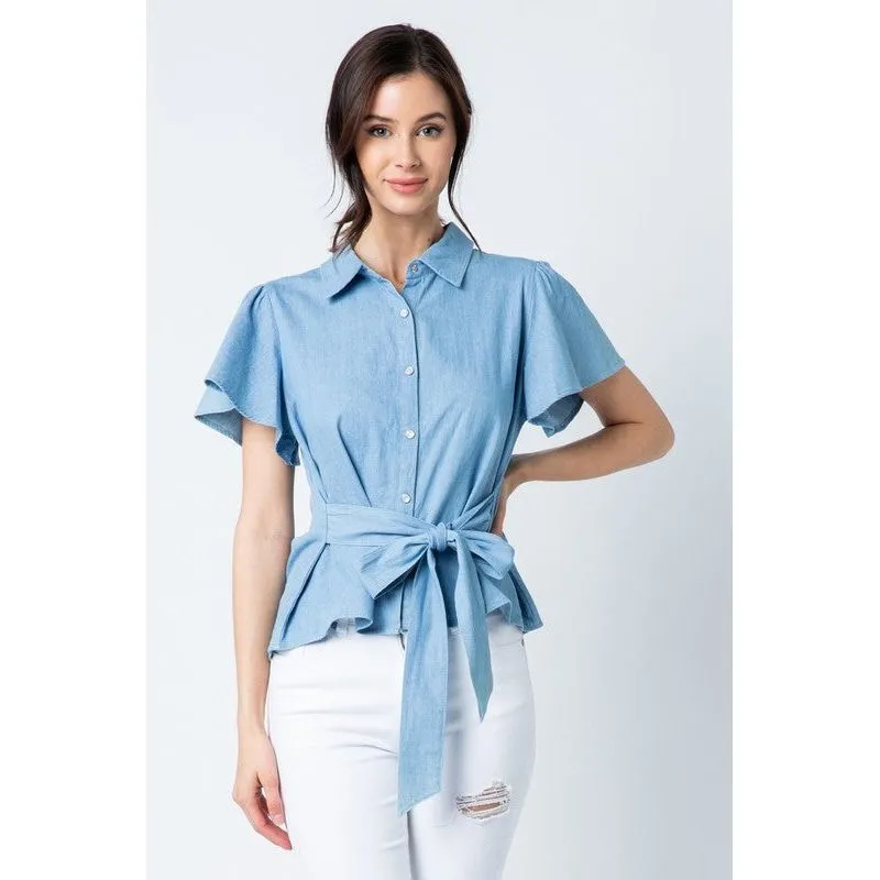 Montauk Front Tie Shirt