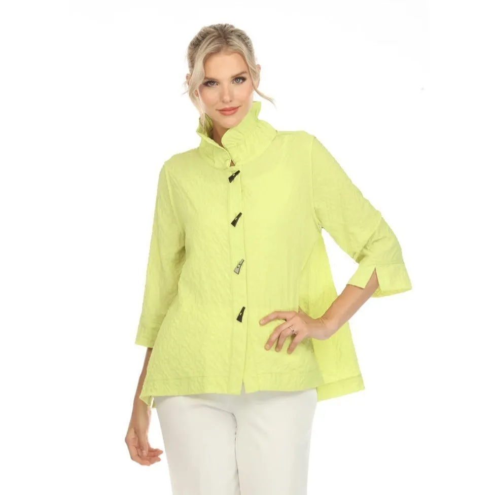 Moonlight by Y&S Blouse/Jacket in Lime - 3075SOL