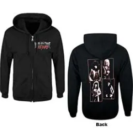 Motley Crue Unisex Zipped Hoodie: 40 Years (Back Print)