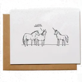 Mountain vs Plains - Suggestive Unicorns Greeting Card