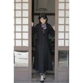 Mu Feng 沐风 Pure Wind 1930s Inspired Wool Blend A-line Trench Coat