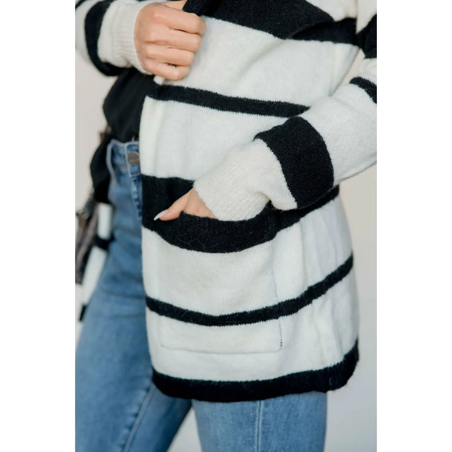 Multi Size Stripe Cardigan