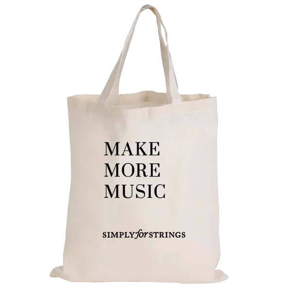 Music Tote Bag - Bass Clef (Calico)