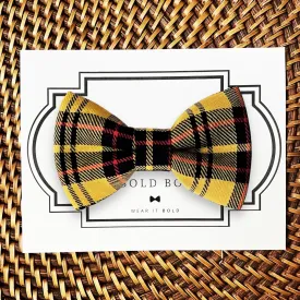 Mustard Autumn Plaid Bow for Dog Collar and Cat Collar