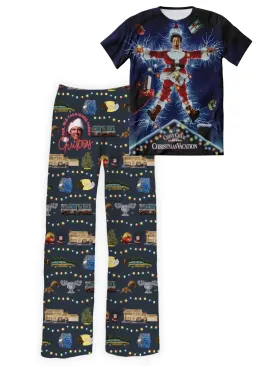 National Lampoon's Christmas Vacation Pajama Set – Sleep Shirt & Pajama Pants (Electrifying Christmas)