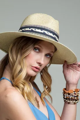 Natural Braided Trim Panama Hat