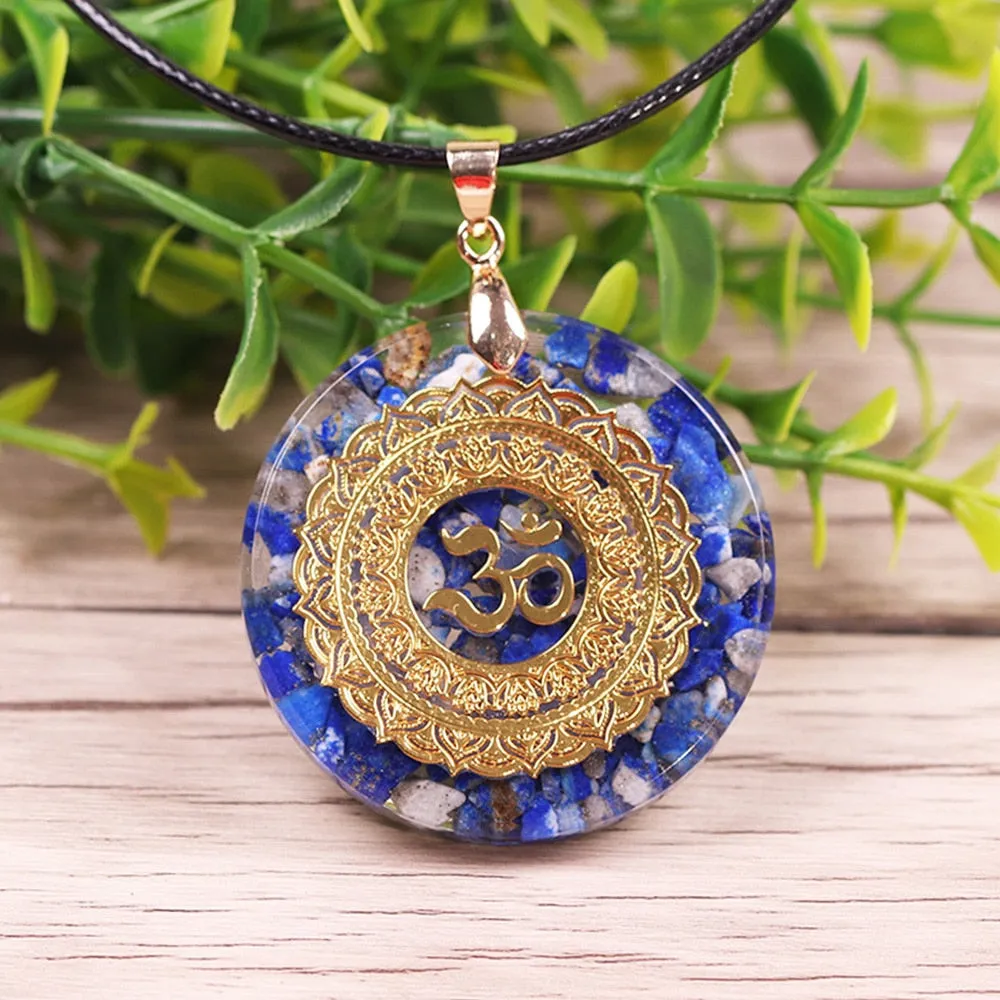 Natural Lapis Lazuli Necklace Orgonite Pendant Necklace Energy Healing Yoga Necklace Meditation Jewelry For Women