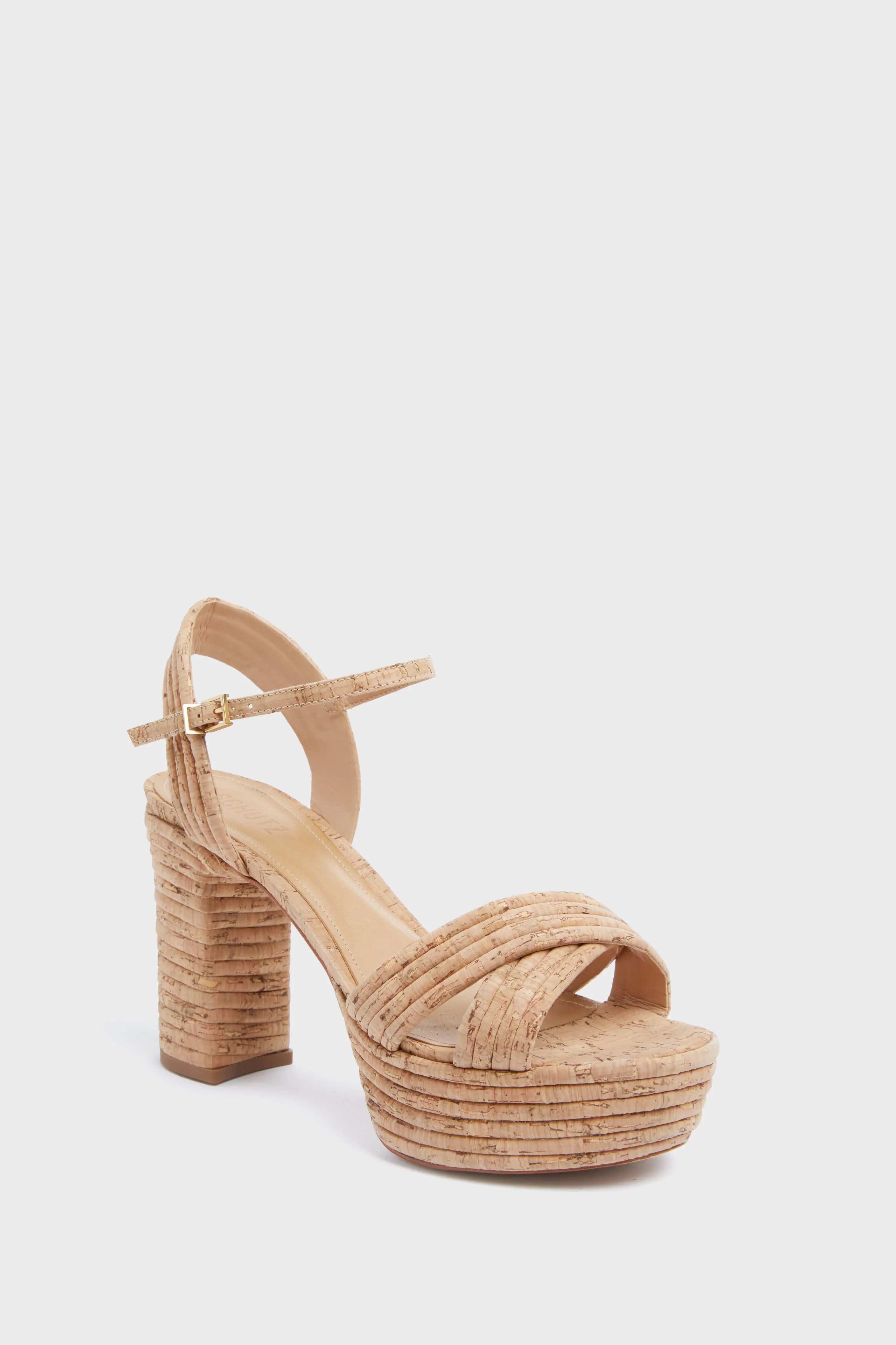 Natural Latifah Platform Heels