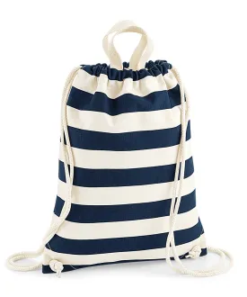 Natural/Navy - Nautical gymsac