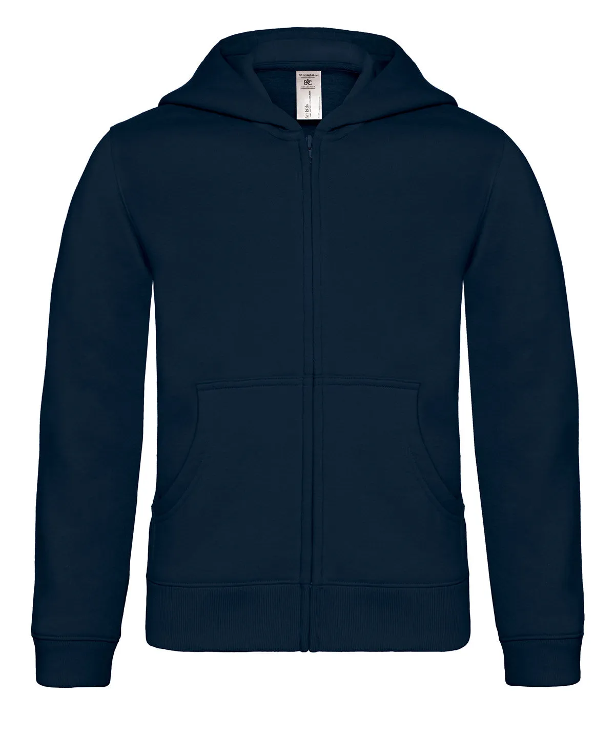 Navy - B&C Hooded full-zip /kids