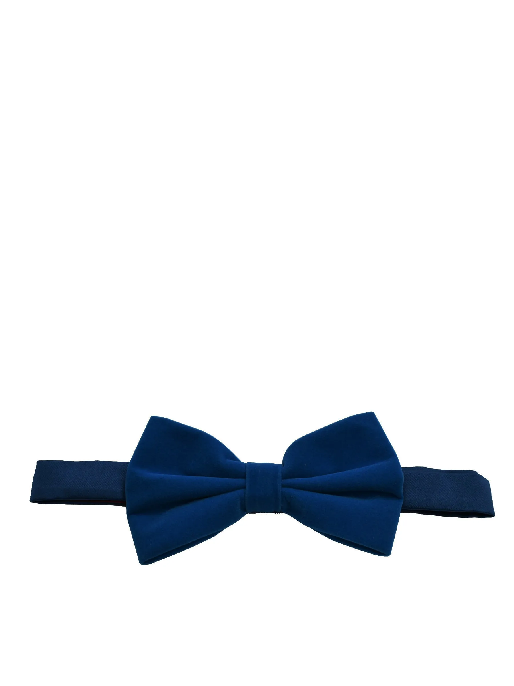 Navy Blue VELVET Bow Tie and Pocket Square Set