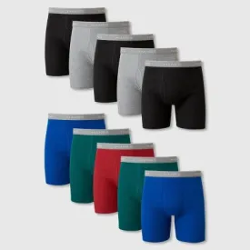 New - Hanes Red Label Men's Super Value Boxer Briefs 10pk - Assorted Colors M