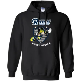 Nfl – Los Angeles Rams Totally Awesome Mickey Mouse Super Bowl 2019 Football Pullover Hoodie Sweatshirt