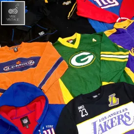 NFL-NBA-NHL VINTAGE FLEECE & SWEATSHIRTS - 37 PCS