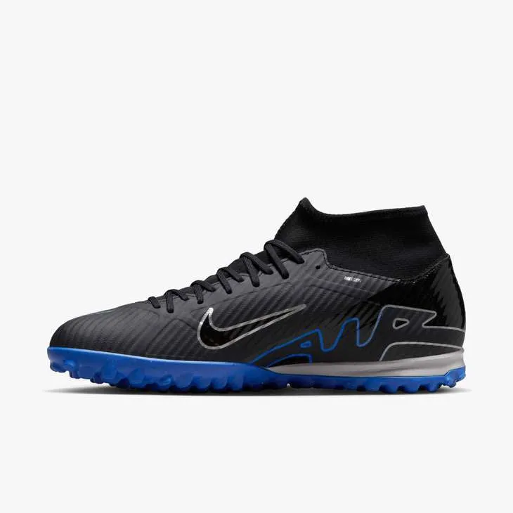 Nike Mercurial Superfly 9 Academy TF Turf Soccer Shoes - Black/Royal