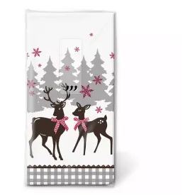 N.J Products Lovely Deer Hanky (Pack of 10)