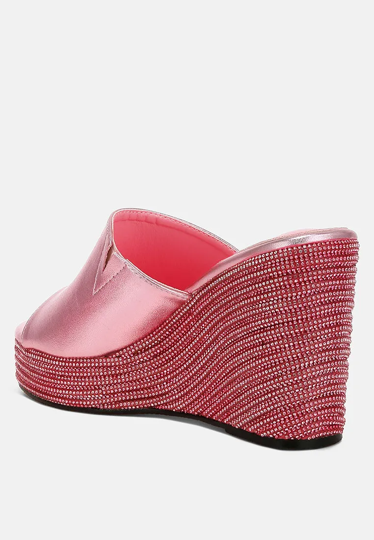 No Filter Wedge Heel Peep Toe Sandals