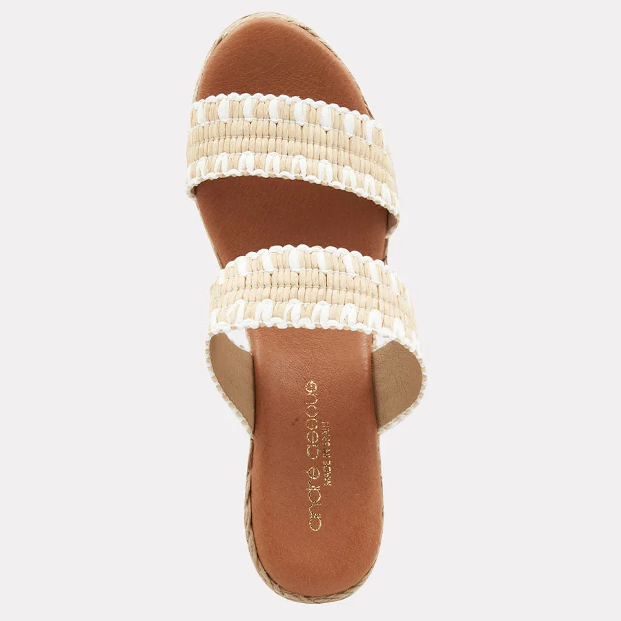 Nolita Stitched Raffia Espadrille Wedge