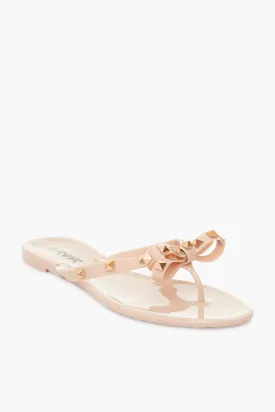 Nude Jelly Bowtie Sandals