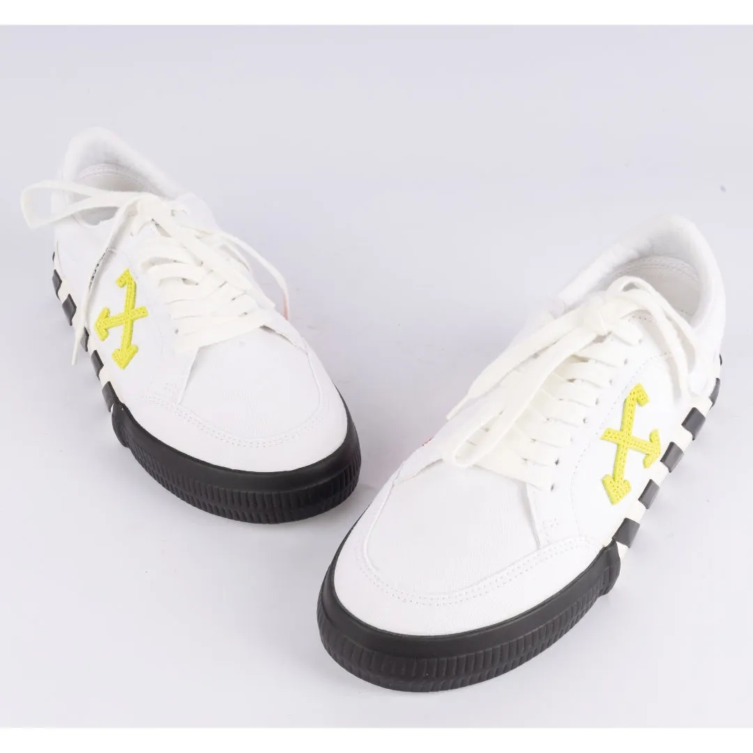 Off-White White Canvas Vulcanized Low Top Sneakers