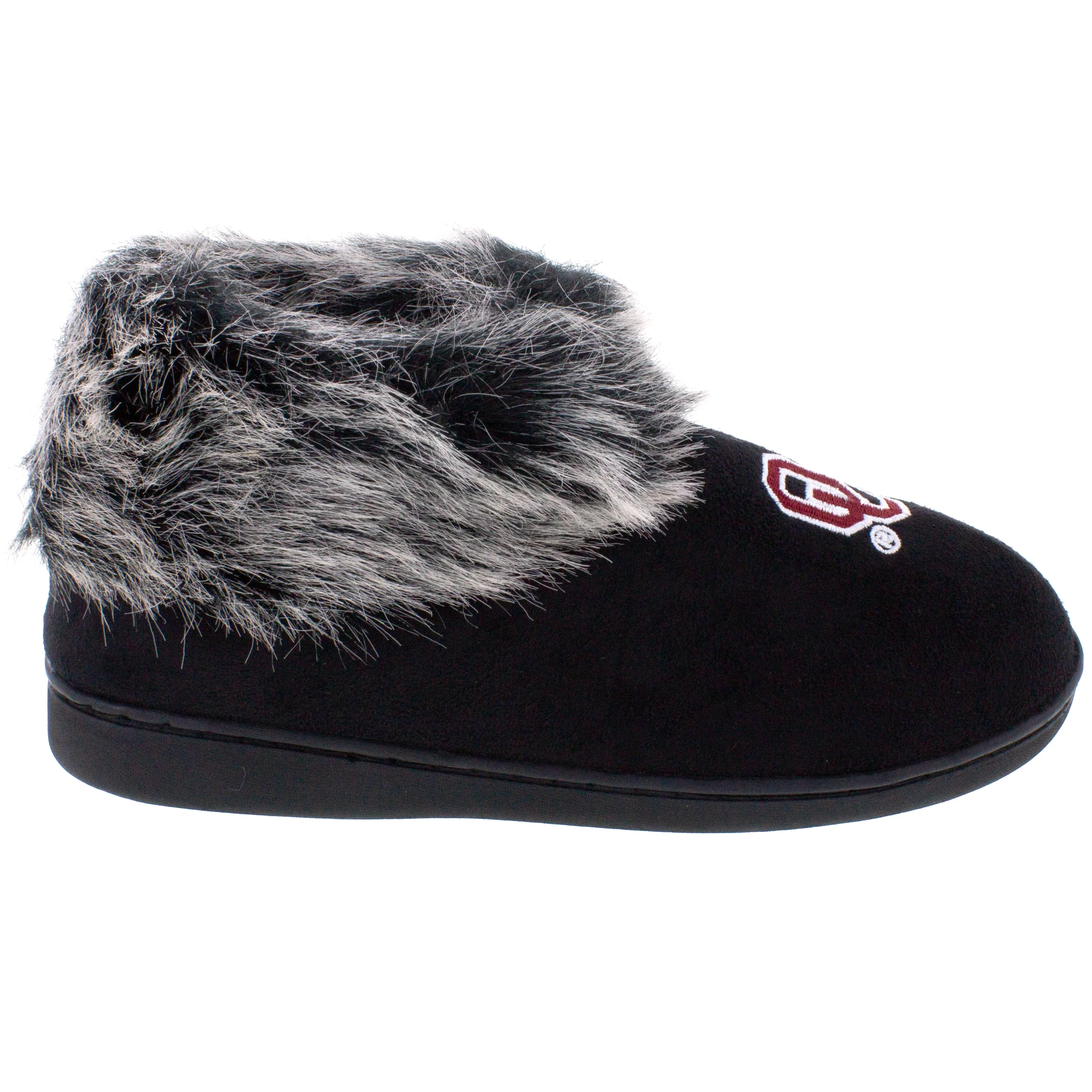 Oklahoma Sooners Faux Sheepskin Furry Top Slipper