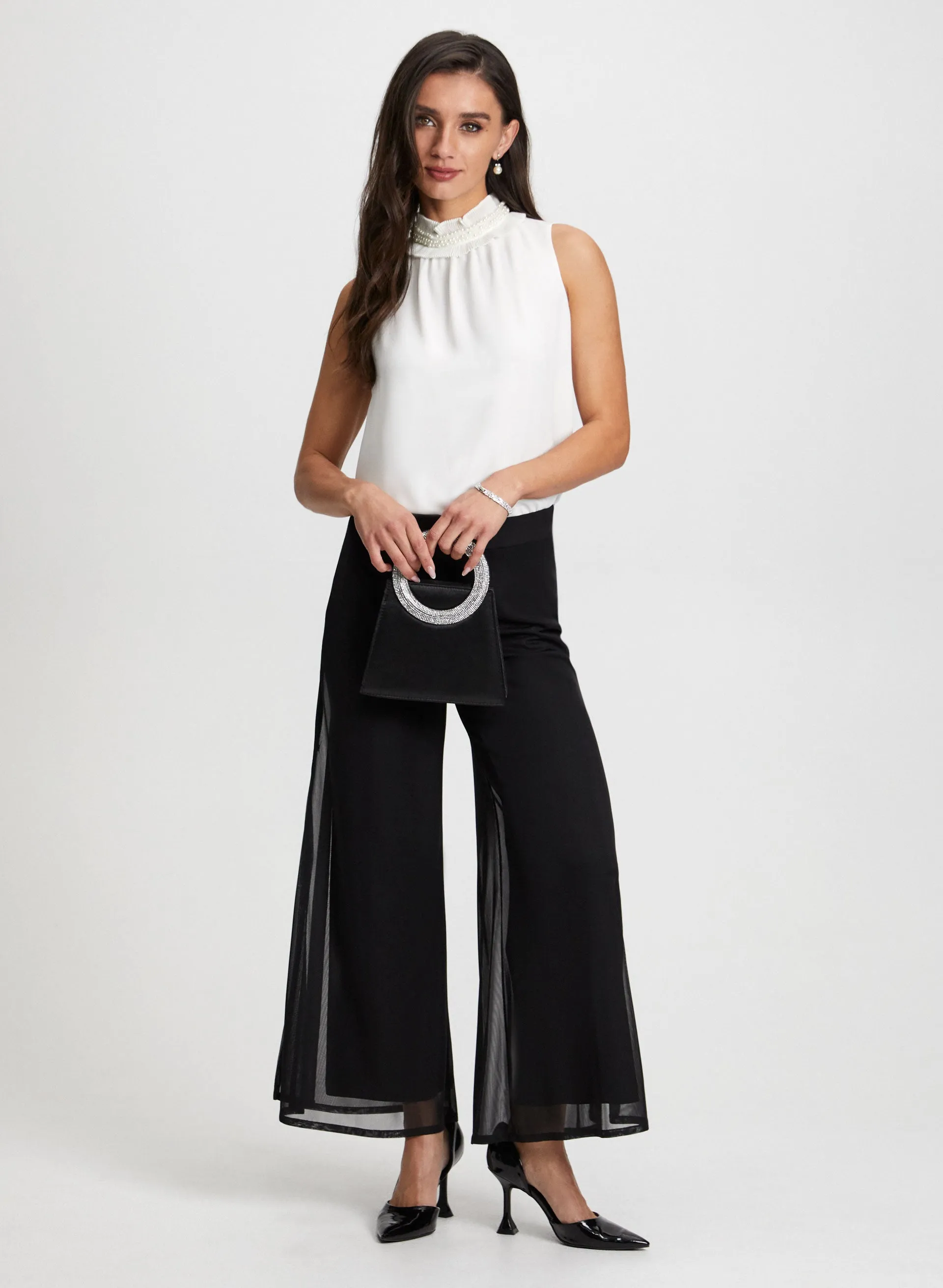 Olivia Chiffon Wide-Leg Pants - Regular