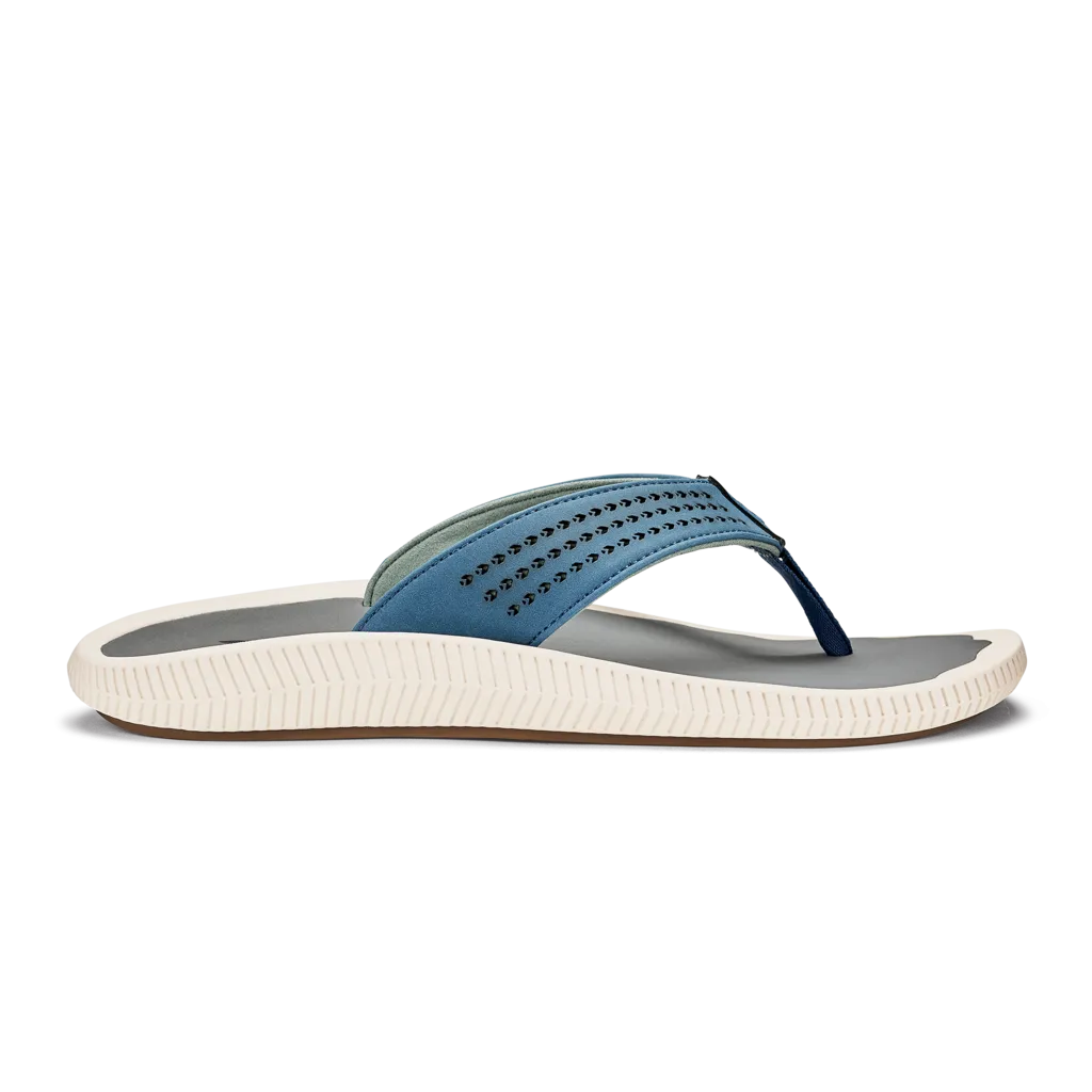 Olukai Men's Ulele Sandal/Slate Blue-Charcoal