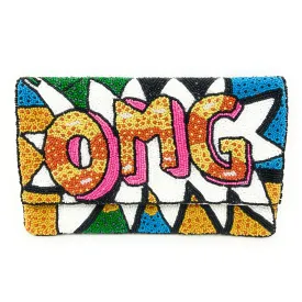 OMG Beaded Clutch Purse